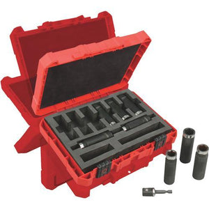 Milwaukee Shockwave 9-Piece 1/2 In. Drive Thin Wall Deep Impact Driver Set 49-66-4484