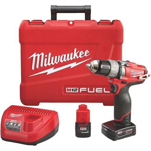 Milwaukee M12 FUEL Lithium-Ion Brushless Cordless Drill Kit 2503-22