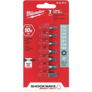 Milwaukee Shockwave 7-Piece Torx Impact Screwdriver Bit Set 48-32-4615