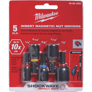 Milwaukee Shockwave 5-Piece Impact Magnetic Nutdriver Bit Set 49-66-4563