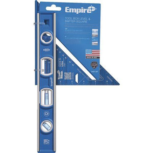 Empire True Blue Torpedo Level & Rafter Square Combo Tool Set EM81.12P