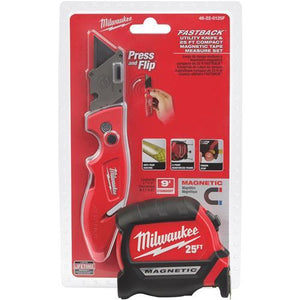 Milwaukee Tape Measure & Utility Knife Combo Tool Set 48-22-0125F