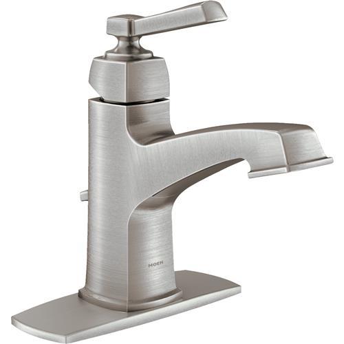 Moen Boardwalk 1-Handle Brushed Nickel Bathroom Faucet WS84805SRN