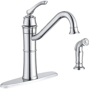 Moen Wetherly Single Handle Kitchen Faucet With Side Sprayer 87999