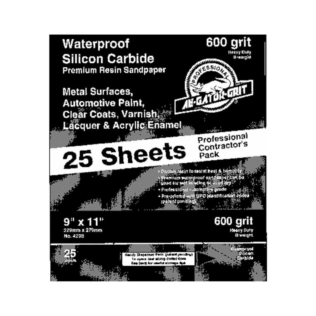 Gator Grit Silicone Carbide Sanding Sheets 320 Grit Extra Fine Metal