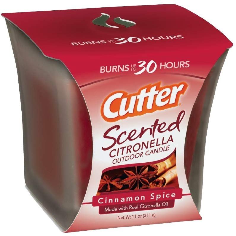 Cutter Scented Citronella Outdoor Candle, Cinnamon Spice, 11-Ounce