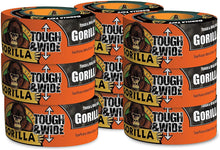 Load image into Gallery viewer, Gorilla 6003001-9 Glue 6003001 Tough &amp; Wide Tape, 2.88-Inch x 30-Yards, (Pack of 9), 9 - Pack, Black, 9 Piece