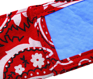 Cooling Bandana, Red Western, Lined with Evaporative PVA Material for Fast Cooling Relief, Tie for Adjustable Fit, Ergodyne 6700CT