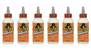 Gorilla 6200022-6 Wood Glue, 8 oz, (Pack of 6), 6-Pack, 6 Piece