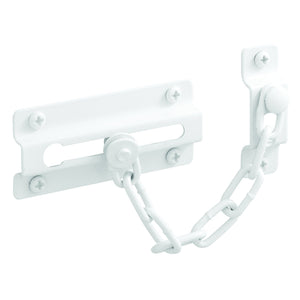 Prime-Line U 9852 Chain Door Guard,  3-5/16 in., Steel Construction, White