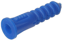 Load image into Gallery viewer, The Hillman Group 370329 Ribbed Plastic Anchor, 8-10-12 X 1-1/4-Inch, Blue, 100-Pack