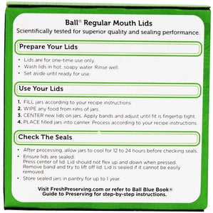 Ball Regular Mouth Jar Lids 4 pack
