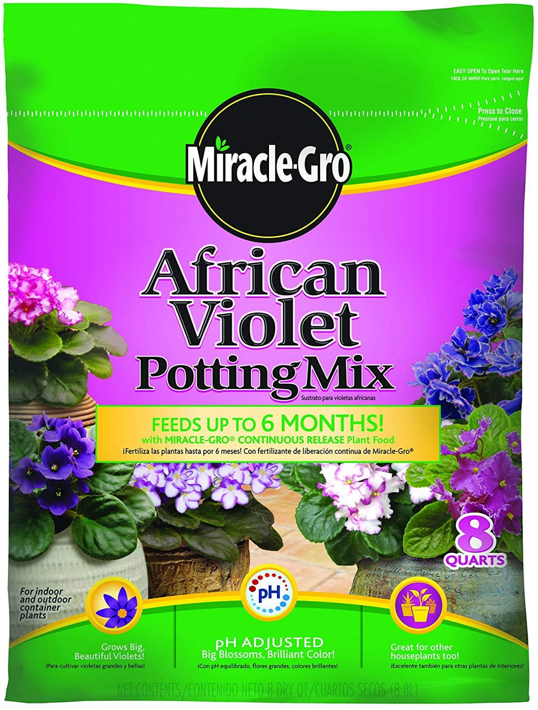 Miracle-Gro African Violet Potting, 8 Quart