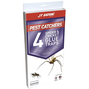 JT Eaton 844 Pest Catchers Large Spider and Cricket Size Glue Trap, 4 Traps