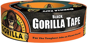 Gorilla Tape, Black Duct Tape, 1.88" x 35 yd, Black, (Bulk Pack of 18)