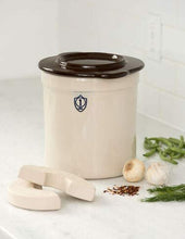 Load image into Gallery viewer, 3-Gallon Stoneware Pickling Crock Complete Kit
