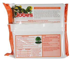 Jobe’s Fruit & Citrus Fertilizer Spikes 9-12-12 Time Release Fertilizer for All Fruit Trees (10)