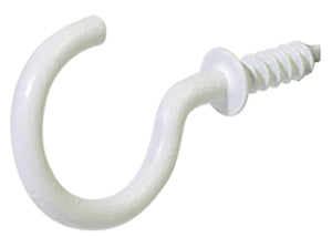 The Hillman Group 122235 Cup Hook, 7/8-Inch, White, 8-Pack