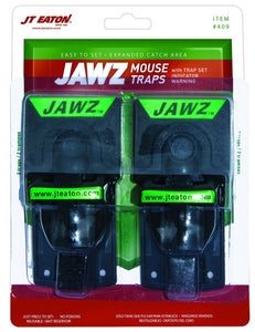 JT Eaton 409 Jawz Plastic Mouse Trap for Solid or Liquid Bait, 2-Pack