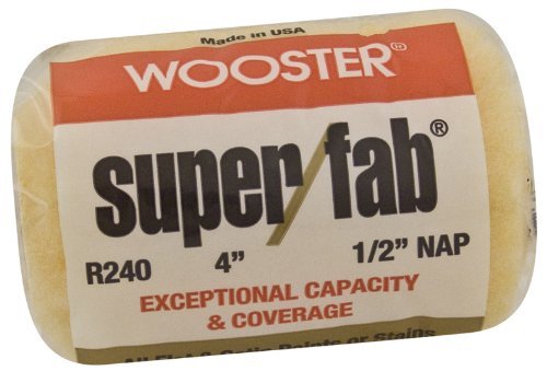 Wooster Brush R240-4 Super/Fab Roller Cover, 1/2-Inch Nap, 4-Inch