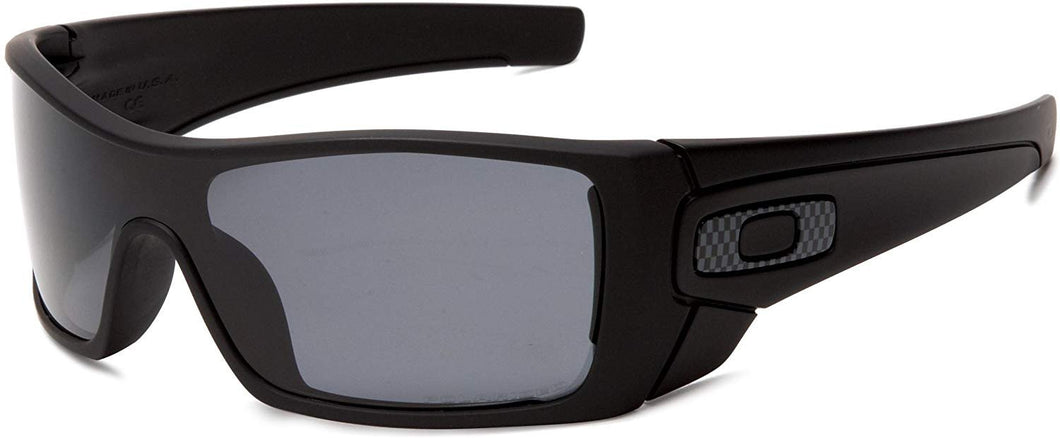 Oakley Men's OO9101 Batwolf Shield Sunglasses, Matte Black/Grey Polarized, 127 mm
