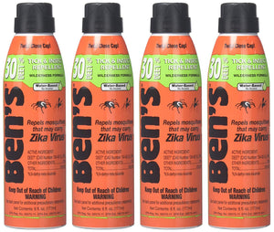 Ben's 30 DEET Tick and Insect Repellant Wilderness Formula 6 oz (Pack of 4)