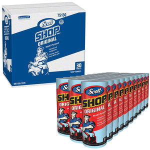 Scott Shop Towels Original (75130), Blue Shop Towels, 1 Roll / Pack, 30 Packs / Case