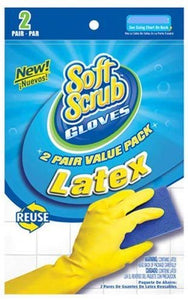 big time products llc 12324-26 Soft Scrub, 2 Pack, Extra Large, Reusable Premium Latex Glove