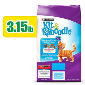 Purina Kit & Kaboodle Original Adult Dry Cat Food - Six (6) 3.15 Lb. Bags