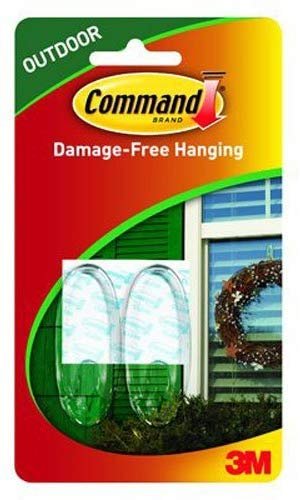 Command Outdoor Window Hooks, Medium, Clear, 6-Hooks (17091CLR-AWES)
