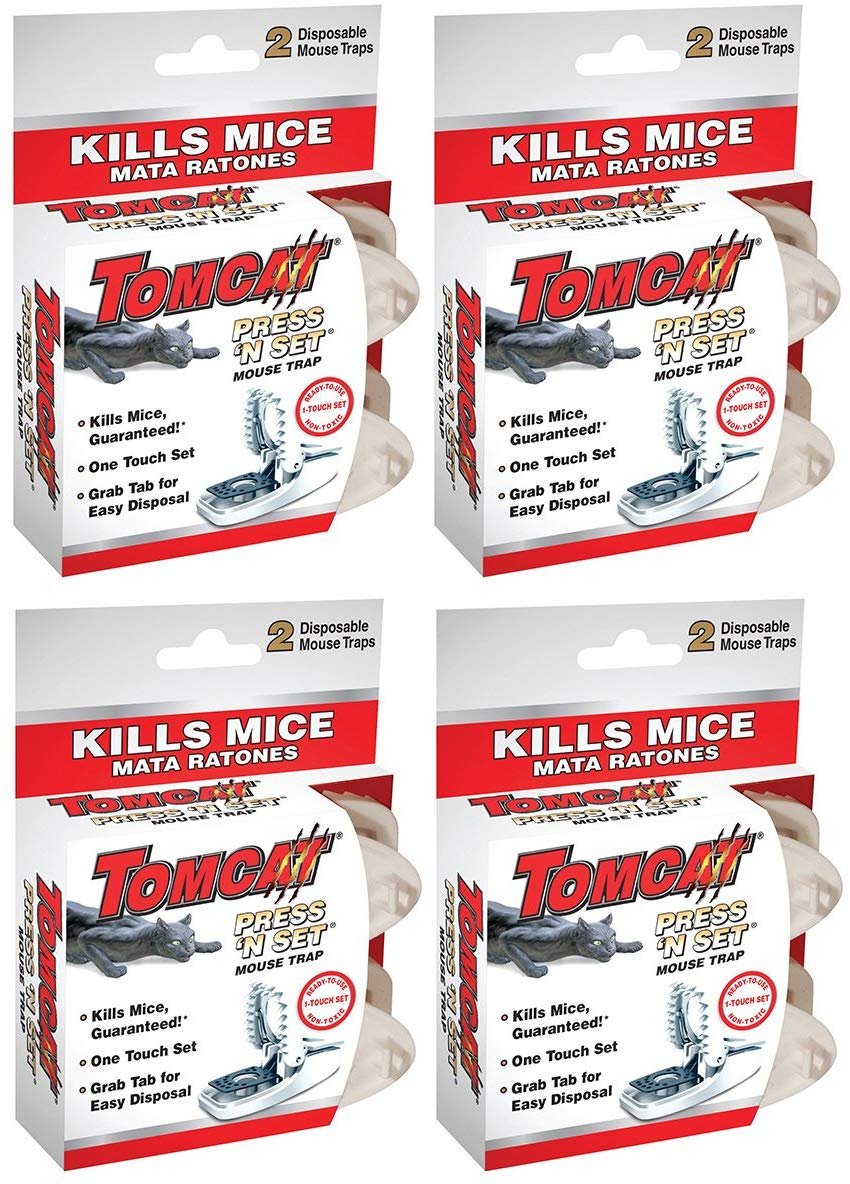 Tomcat Press 'N Set Mouse Trap, 4 Pack