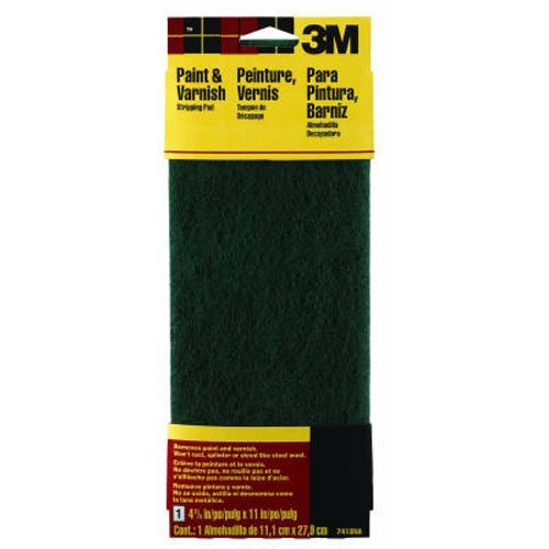 3M Hand Sanding Stripping Pad, Green, Coarse, 4.375-Inch by 11-Inch