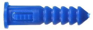 The Hillman Group 370329 Ribbed Plastic Anchor, 8-10-12 X 1-1/4-Inch, Blue, 100-Pack