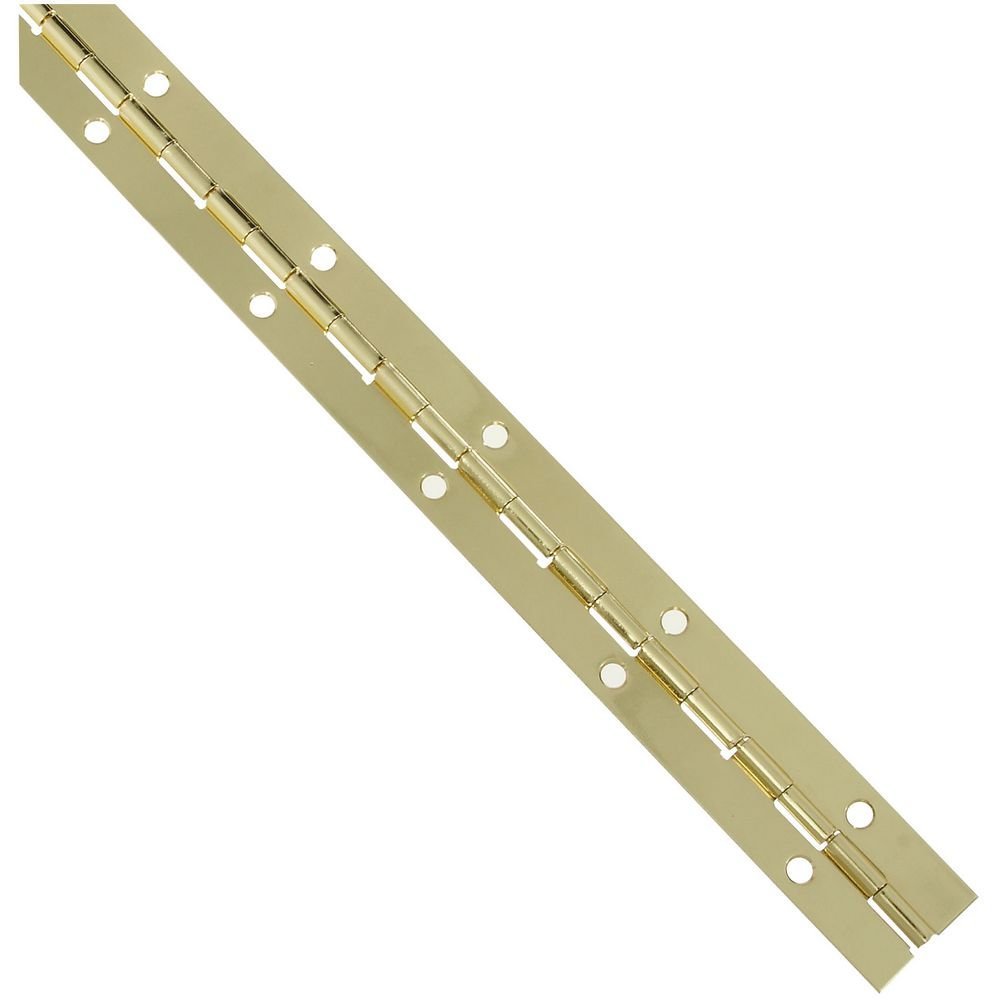 National Hardware N265-355 V570 Continuous Hinge in Brass