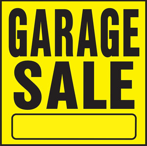 HY-KO Products YP-3 Garage Sale Plastic Sign, 11" x 11", Black/Yellow