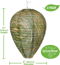 Load image into Gallery viewer, FMI Brands Inc. Original Get Lost Wasp Natural and Safe Non-Toxic Hanging Wasp Deterrent - for Wasps Hornets Yellowjackets, 2-Pack Effective Eco-Friendly Decoy Repellent