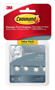 Command Indoor Light Clips TPNLY, Clear, 80-Clips