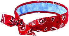 Load image into Gallery viewer, Cooling Bandana, Red Western, Lined with Evaporative PVA Material for Fast Cooling Relief, Tie for Adjustable Fit, Ergodyne 6700CT