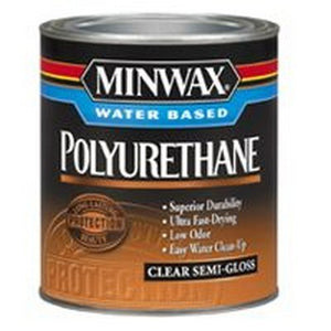 Minwax 63020 1 Quart Minwax Water Based Semi Gloss Polyurethane