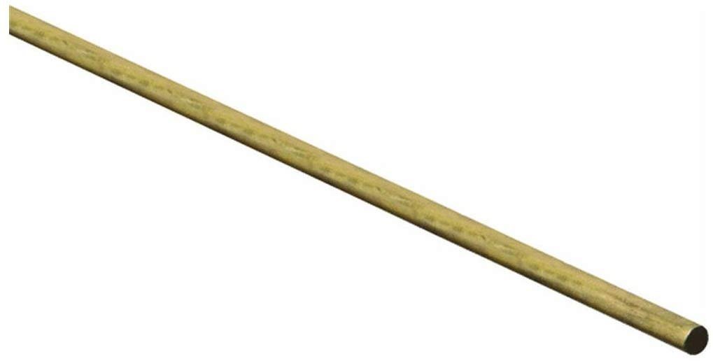 Stanley National N215-236 Stanley Round Rod, 3/16 In Dia X 36 In L, Solid, Brass