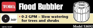 Toro Flood Bubbler Riser Full Circle with Adjustable Flow 53692