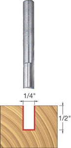Freud 1/4" (Dia.) Double Flute Straight Bit with 1/4" Shank (04-104)
