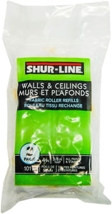 Shur-Line 4935C 4-Inch Fabric Mini Roller Refills, 2-Pack