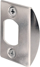 Load image into Gallery viewer, Defender Security E 2234 Standard Latch Strike, 1-5/8 in. Hole Spacing, Steel, Chrome, Pack of 2