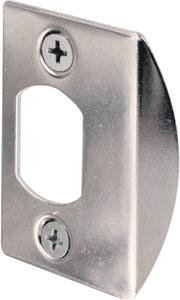 Defender Security E 2234 Standard Latch Strike, 1-5/8 in. Hole Spacing, Steel, Chrome, Pack of 2