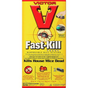 Victor Fast Kill Disposable Mouse Poison Bait Station 2 Pack M912