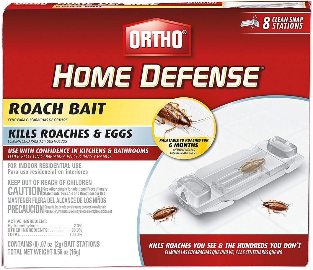 Ortho 0464912 Home Defense Roach Bait Station, 8 Pk