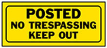 Load image into Gallery viewer, HY-KO Products 23004 Posted NO TRESPASSING Keep Out Heavy Duty Plastic Sign, 6&quot; x 14&quot;, Black/Yellow