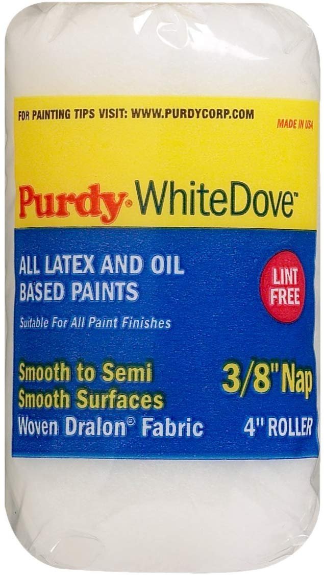 Purdy 140786104 White Dove Roller Cover, 4 inch x 3/8 inch nap