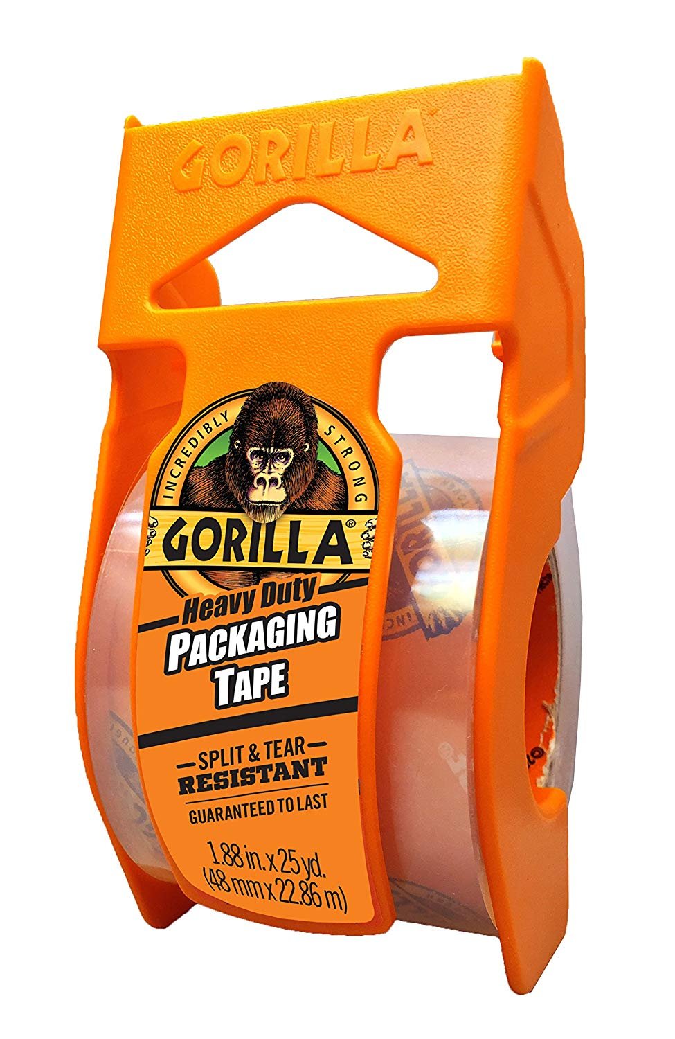 Gorilla Heavy Duty Packing Tape with Dispenser for Moving, Shipping and Storage, 1.88